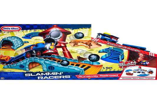 Little Tikes Slammin' Racers Runaway Railroad Set & Train with Sounds
